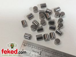 24-0375, 24-375 - 1/4" x 5/16" Big End Bearing Rollers - BSA B and M Group Models Circa 1938-63 - 25 Pack