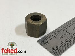 66-8332 - BSA Oil Feed Pipe Gland Nut - B, C and M Group Models Circa 1940-62