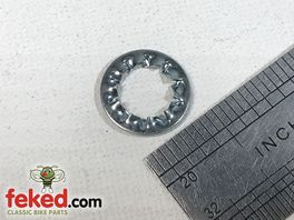 70-8134, 36-0382, 01-4117, E8134 - 5/16" Serrated Lock Washer - Flat Type - Various Uses on Pre Unit and Unit BSA/Triumph Models
