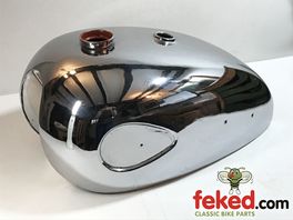 42-8118 - BSA Fuel / Petrol Tank - 4 Gallon With Pear Badge Indents - A7 and A10 Models From 1959 Onwards