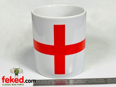 St George Cross Mug - White With England Flag
