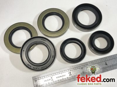 90-0749, 90-0147, 89-3006,�86-8769 - Oil Seal Set - Engine and Gearbox - BSA Bantam D10 and D14 Models - Circa 1967-71