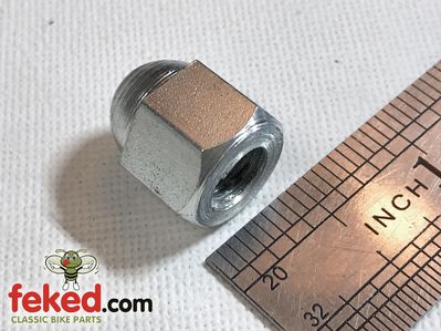 42-5110 - BSA Bottom Yoke Pinch Bolt Domed Nut - A7 and A10 Models Circa 1960-62 + Early A50/A65 and B40 Models - zinc plated