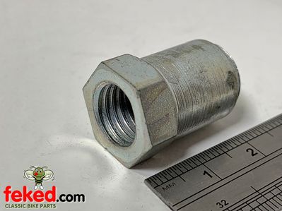 68-0377, 68-377 - BSA Primary Chain Tensioner Adjuster Screw Cap Nut - BSA A50 and A65 Models Circa 1964-72