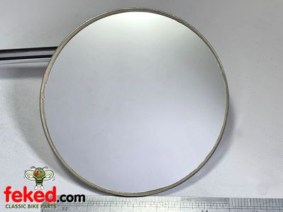 Chrome Mirror - Round - 10" Arm with 5/16" UNF Thread