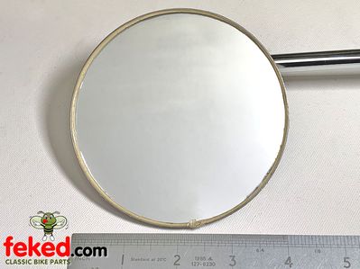 Chrome Mirror Round - 14" Arm with Clamp