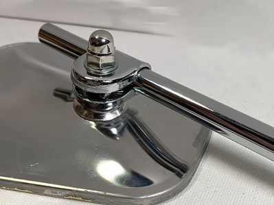 Chrome Mirror - 14" Arm - bolt through lever type