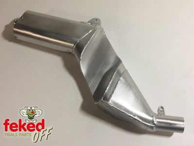 Bultaco Sherpa WES 31mm Inlet Clubfoot Type Alloy Silencer - Later Models Circa 1978-85