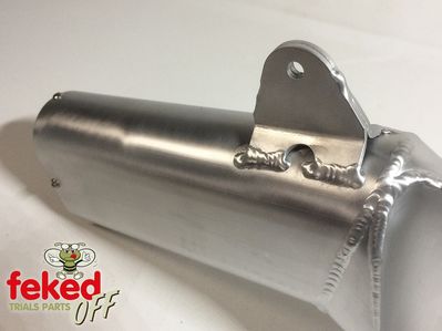 Bultaco Sherpa WES 28mm Inlet Clubfoot Type Alloy Silencer - Earlier Models Circa 1975-78