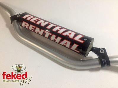 Renthal Braced Alloy MX Handlebars - 7/8" With 4.5" Rise - Silver - Ricky Johnson Style