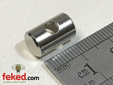 Zinc Plated Barrel Cable Nipple - Length 13mm x 8mm (5/16") Diameter