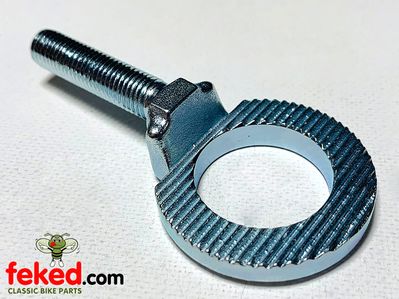 Triumph Chain Tensioner AdjusterForged Stainless Steel Chain adjuster D/S. Fits Q/D wheel.Hole diameter 7/8"OEM: 37-2087, W2087, W1135, 37-1135Triumph Chain Tensioner AdjusterForged Stainless Steel Chain adjuster D/S. Fits Q/D wheel.Hole diameter 7/8"OEM: 37-2087, W2087, W1135, 37-1135