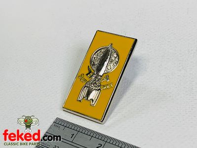 BSA Super Rocket Pin Badge. (Colour may vary to that shown).Pin BadgeTo pin on your shirt or jacket.