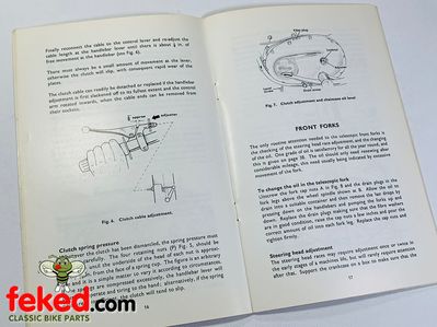 99-0895 - Triumph Trophy, TR25W 250cc Owners Instruction Manual Handbook - 1969-70