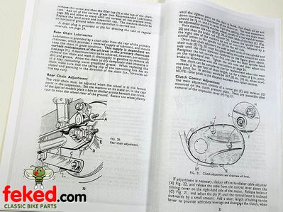BSA B25, B44 Owners Instruction ManualB44 441cc OHV, Victor Special, Shooting StarB25 249cc OHV, StarfireQuite a comprehensive manual showing how to look after and maintain your bike.OEM: 00-4144
