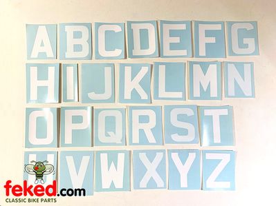 Number Plate Letters - Rear - White