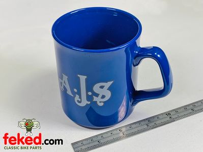 AJS Mug - Blue with Silver Logo