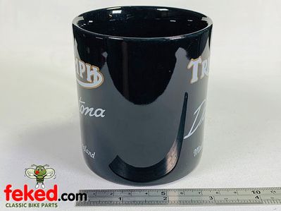 Triumph Mug - Black With Triumph Daytona Logo + Made in England