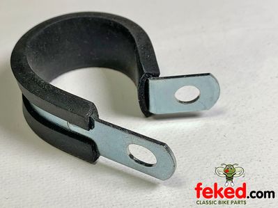 P Clip Zinc Plated Steel and Rubber Lined - 1" (25mm)