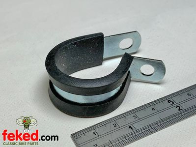 P Clip Zinc Plated Steel and Rubber Lined - 1" (25mm)