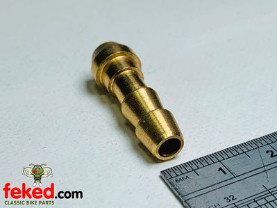 Fuel Tap Pipe Spigot for 7/16" Thread - Brass