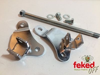 Yamaha TY250 Twinshock Footrests Spindle and Brackets - Bolt On Type