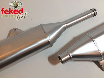 Yamaha TY250 WES Alloy Exhaust Mid Box and Silencer - Twinshock Models