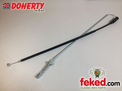60-0305, D305 - Triumph Front Brake Cable Assembly T100, T110 with Standard UK Bars from 1954-57 - Genuine Doherty