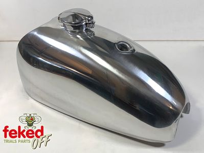 BSA or Universal Fit Alloy Fuel Tank - Polished with Monza Cap and Fuel Tap