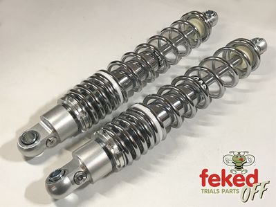 Elite Trials Double Spring Shock Absorbers - Fully Adjustable - 340mm or 390mm With 40lb Springs