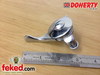 Genuine Doherty Air/Magneto Lever LH - 1" Bars - 100 Type - Short Lever