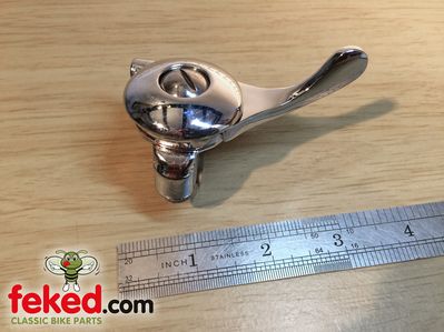 12/614, 12/578, 12/163 - Air/Choke or Magneto Lever - Right Hand For 1" Handlebars - Flat End - Pre Unit Triumph