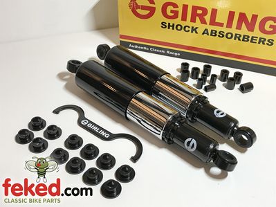 64053805, 42-4297, 42-4461, 42-4286 - 12.9" Girling Shocks - BSA A and B Group Swinging Arm Models From 1954 Onwards - Fully Shrouded