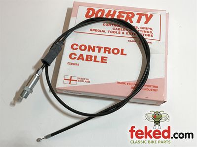 60-0100, D100 - riumph Lucas Magneto Control Cable - Standard Touring Models Circa 1950-62 - Genuine Doherty