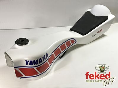 Yamaha TY175 Complete Fuel Tank / Seat Unit With Cap, Tap, Seat Pad and Decals
