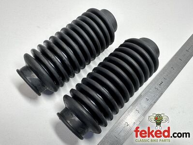 97-1510, H1510 - Triumph Fork Rubber Gaiters - Pair - T140, TR7 and T150 Models Circa 1973-82