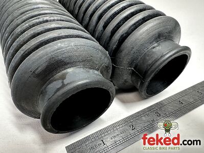 97-1510, H1510 - Triumph Fork Rubber Gaiters - Pair - T140, TR7 and T150 Models Circa 1973-82