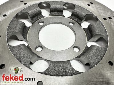 38-0009 - Triumph Brake Disc - Harris 750 Bonneville From 1985 Onwards - Front and Rear - Drilled