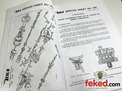 00-8009 - BSA C11G and C12 Owners Maintenance Manual and Service Sheet - 1954-58 Models