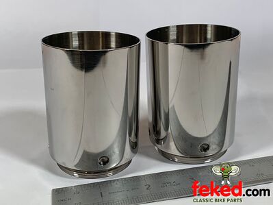 Norton Dominator Fork Seal Holders - Stainless Steel - OEM: 03-0454