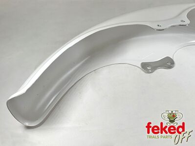 Yamaha TY175 / TY250 Front Mudguard - All Models from 1975 Onwards With 21" Wheel - White Plastic