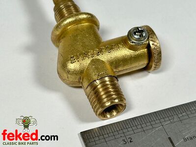 1/8" x 7/16" Pull Type Brass Fuel Tap with Filter