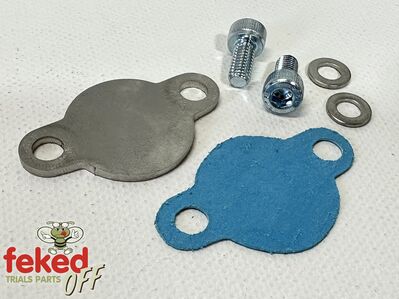 Yamaha Oil Pump Blanking Plate Kit - TY80, TY125, TY175, TY200 + Twinshock TY250 Models