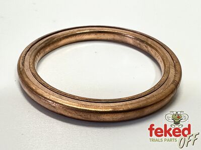 152-14613-00 - 44mm OD Copper Exhaust Gasket - Yamaha TY175 and TY250 Twinshock + Universal Fit