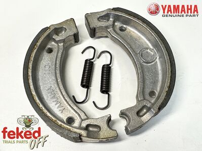 22F-W2534-00, 4KN-W253E-11 - Yamaha OEM Front / Rear Brake Shoes - TY125, TY175 and TY250 Models - 110mm x 25mm