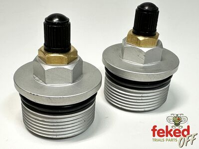51450-KA2-003 - Honda Fork Top Caps With Valves - TLR250 and Early TLR250 Models - 35mm Fork Tubes