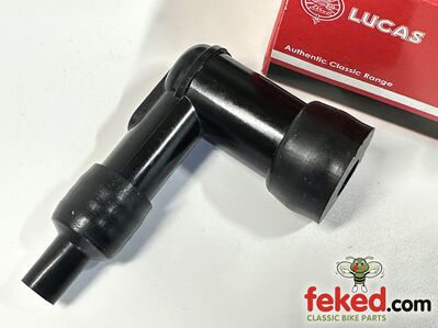 Lucas Spark Plug Cap - 90° Elbow - 5KΩ Suppressor - NGK Equivalent LB05F / 8051