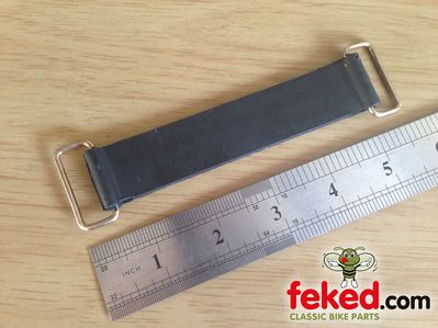 Universal Rubber Battery Strap - 5+9/16" (141mm) Long - Closed Loop Type