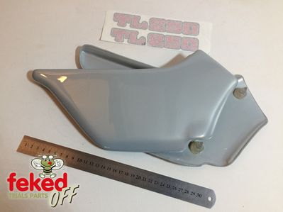Honda TL250 Side Panels - Metallic Silver - Circa 1975-76