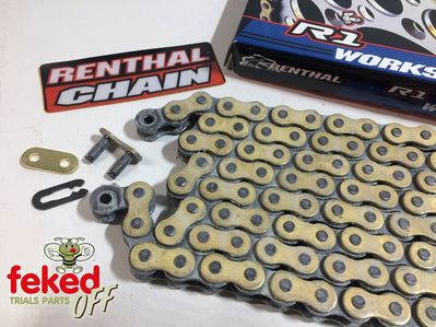 520 Renthal R1 MX Chain - Ideal For Trials/Motocross - 5/8" x 1/4" Standard Chain - 112 Links